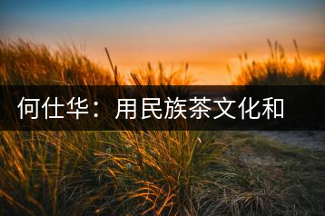 何仕華:用民族茶文化和質(zhì)量來鑄造品牌