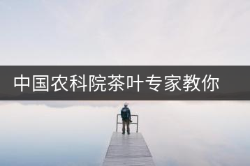 中國(guó)農(nóng)科院茶葉專(zhuān)家教你健康喝茶