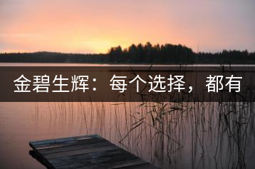 金碧生輝：每個(gè)選擇，都有選擇的理由