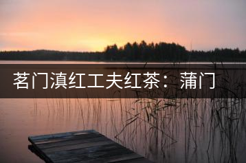 茗門(mén)滇紅工夫紅茶：蒲門(mén)佳茗，伴您度秋