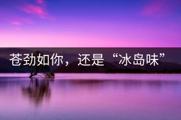 蒼勁如你，還是“冰島味”嗎？