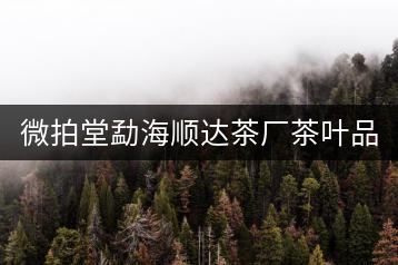 微拍堂勐海順達茶廠茶葉品質(zhì)如何？