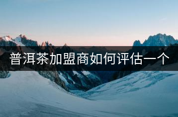 普洱茶加盟商如何評估一個普洱茶品牌是否值得加盟？