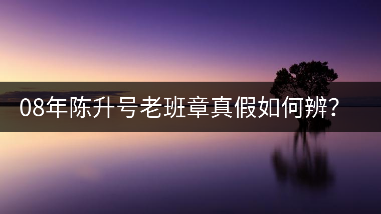08年陳升號老班章真假如何辨？業(yè)內(nèi)人士教你這3點！
