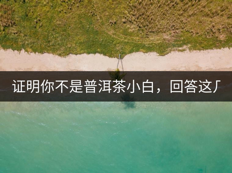 證明你不是普洱茶小白，回答這幾個(gè)問題先！