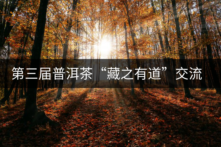 第三屆普洱茶“藏之有道”交流論壇即將舉辦 第三屆普洱茶“藏之有道”交流論壇即將舉辦