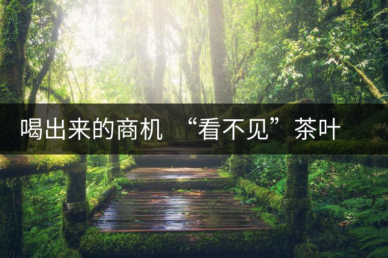 喝出來的商機(jī)  “看不見”茶葉的普洱茶