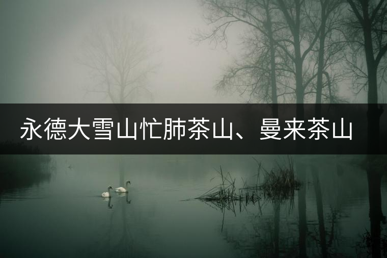 永德大雪山忙肺茶山、曼來茶山、放牛場茶園的生態(tài)指數(shù)