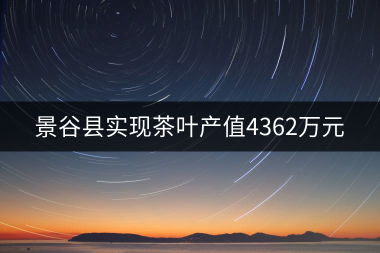 景谷縣實(shí)現(xiàn)茶葉產(chǎn)值4362萬元 景谷縣實(shí)現(xiàn)茶葉產(chǎn)值4362萬元