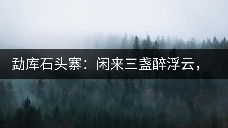 勐庫(kù)石頭寨：閑來(lái)三盞醉浮云，臥聽(tīng)流水弄錚琮