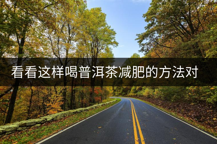 看看這樣喝普洱茶減肥的方法對你有用嗎? 看看這樣喝普洱茶減肥的方法對你有用嗎?