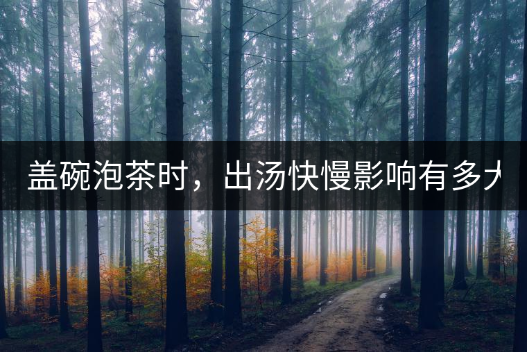 蓋碗泡茶時(shí)，出湯快慢影響有多大？