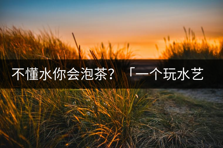 不懂水你會泡茶？「一個玩水藝術(shù)家的自我修養(yǎng)」