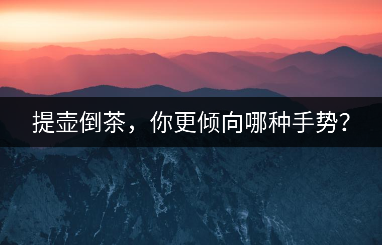 提壺倒茶，你更傾向哪種手勢？