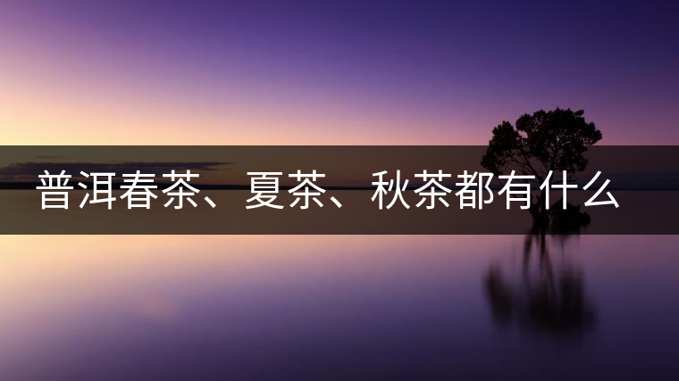 普洱春茶、夏茶、秋茶都有什么特點(diǎn)？