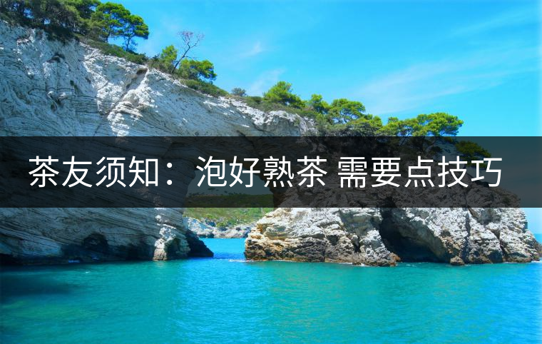 茶友須知:泡好熟茶 需要點(diǎn)技巧(1) 茶友須知:泡好熟茶 需要點(diǎn)技巧(1)
