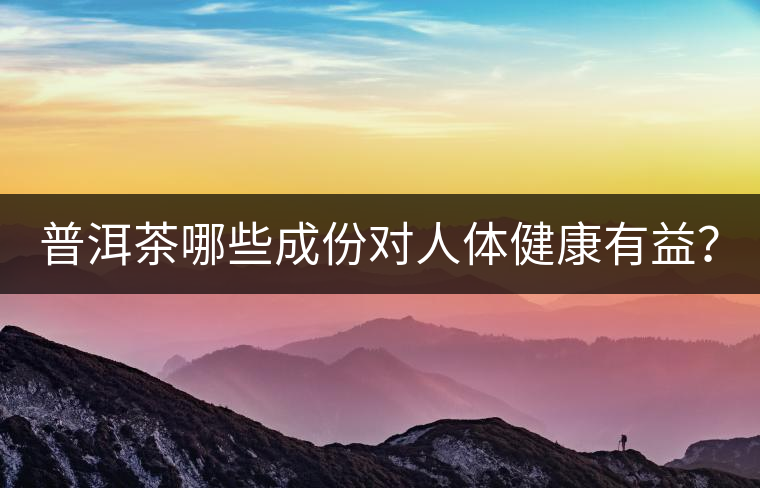 普洱茶哪些成份對人體健康有益？