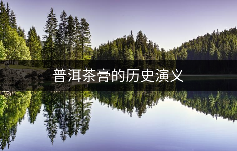 普洱茶膏的歷史演義 普洱茶膏的歷史演義