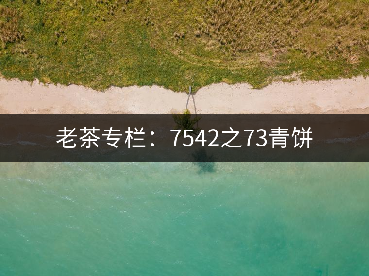 老茶專欄:7542之73青餅 老茶專欄:7542之73青餅