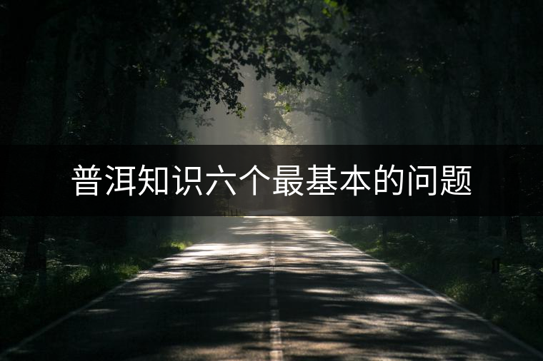 普洱知識六個最基本的問題