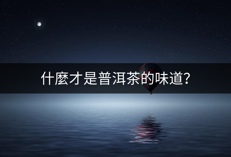 什麼才是普洱茶的味道？
