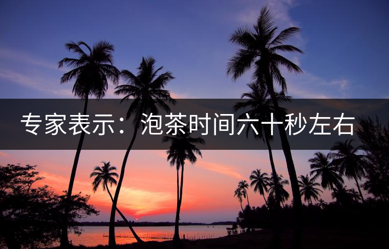 專家表示:泡茶時間六十秒左右最佳 專家表示:泡茶時間六十秒左右最佳