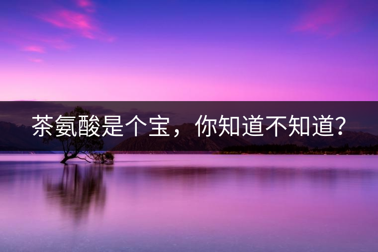 茶氨酸是個寶，你知道不知道？