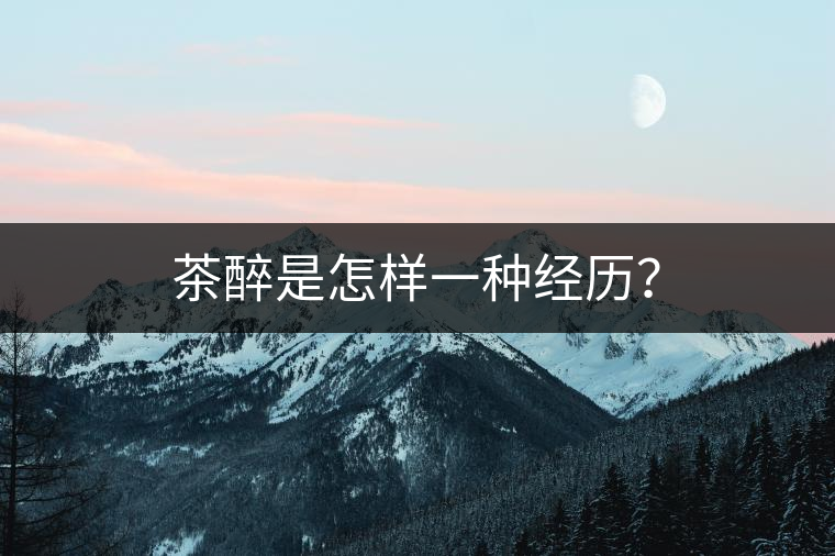 茶醉是怎樣一種經(jīng)歷？