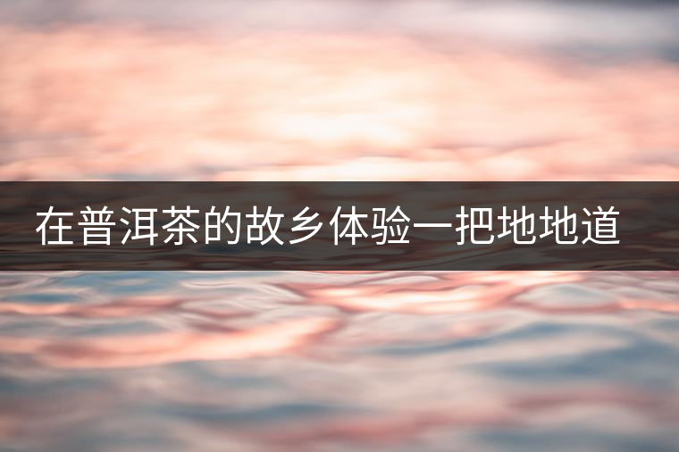 在普洱茶的故鄉(xiāng)體驗(yàn)一把地地道道的茶文化 在普洱茶的故鄉(xiāng)體驗(yàn)一把地地道道的茶文化