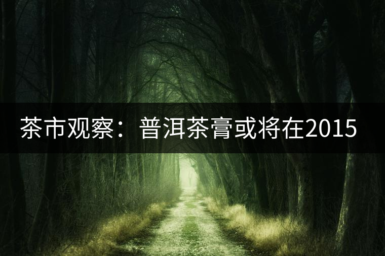 茶市觀察:普洱茶膏或?qū)⒃?015年遭受巨變 原因?yàn)楹危? alt=