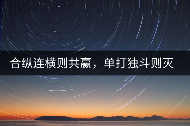 合縱連橫則共贏，單打獨(dú)斗則滅亡