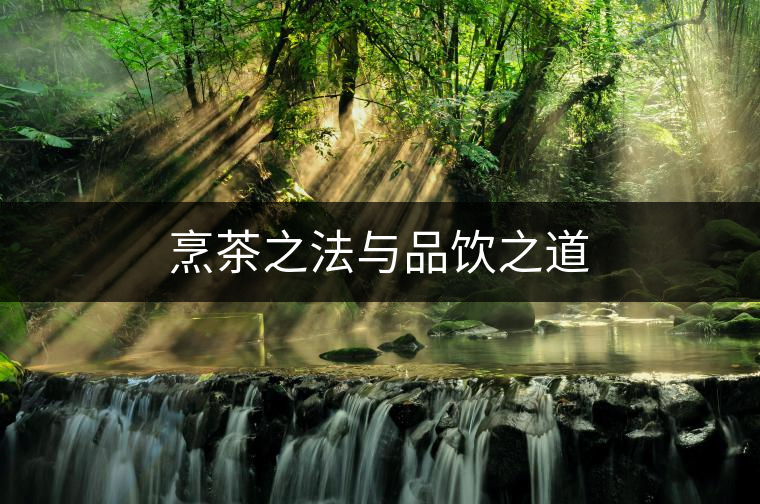 烹茶之法與品飲之道 烹茶之法與品飲之道