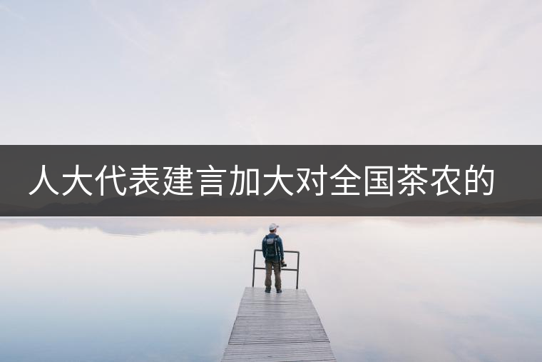 人大代表建言加大對(duì)全國茶農(nóng)的種茶補(bǔ)貼