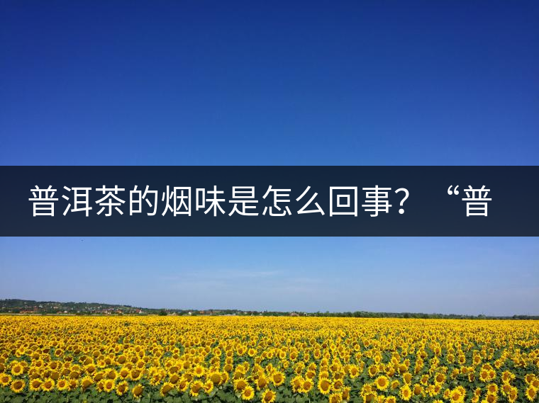 普洱茶的煙味是怎么回事？“普洱教父”白水清最新解析！