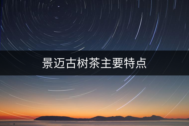 景邁古樹茶主要特點 景邁古樹茶主要特點