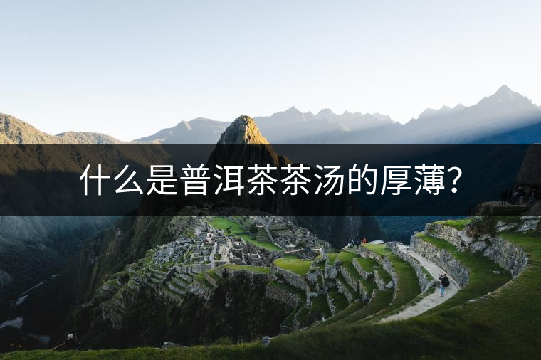 什么是普洱茶茶湯的厚??？