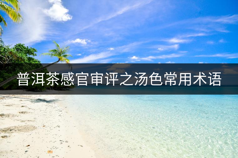 普洱茶感官審評(píng)之湯色常用術(shù)語 普洱茶感官審評(píng)之湯色常用術(shù)語