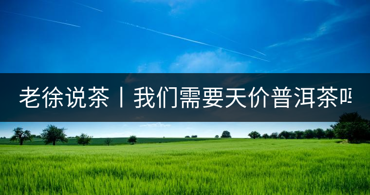 老徐說茶丨我們需要天價(jià)普洱茶嗎？