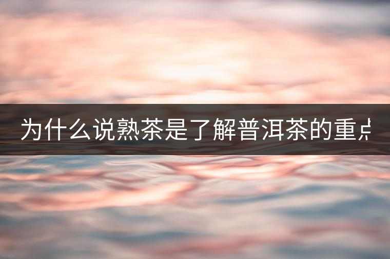 為什么說(shuō)熟茶是了解普洱茶的重點(diǎn)？