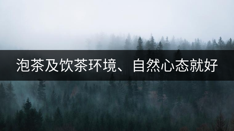 泡茶及飲茶環(huán)境、自然心態(tài)就好