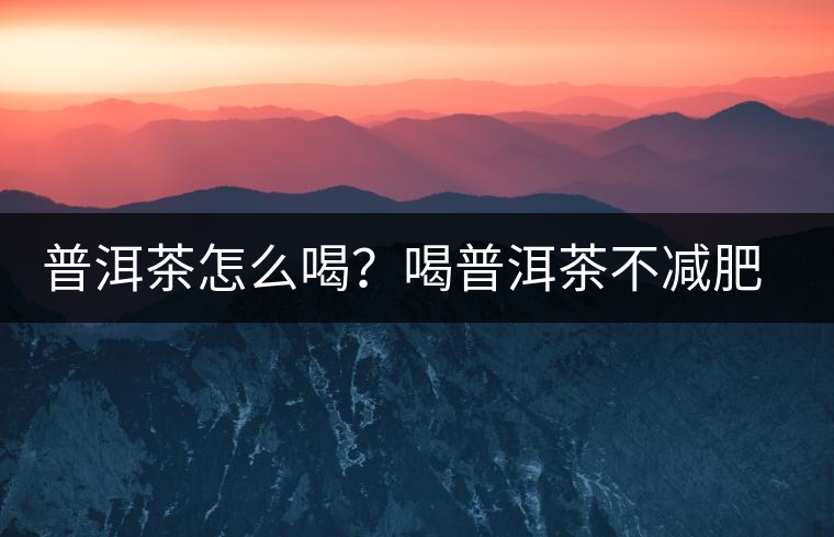 普洱茶怎么喝？喝普洱茶不減肥是為什么呢？喝普洱茶減肥要注意什么？