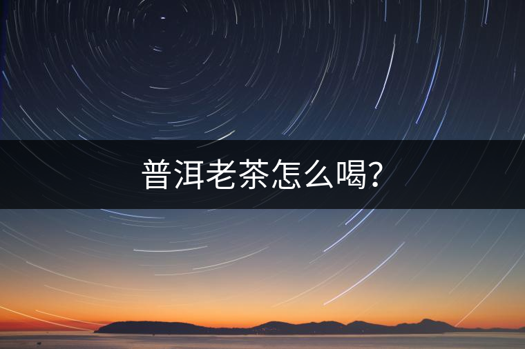 普洱老茶怎么喝？