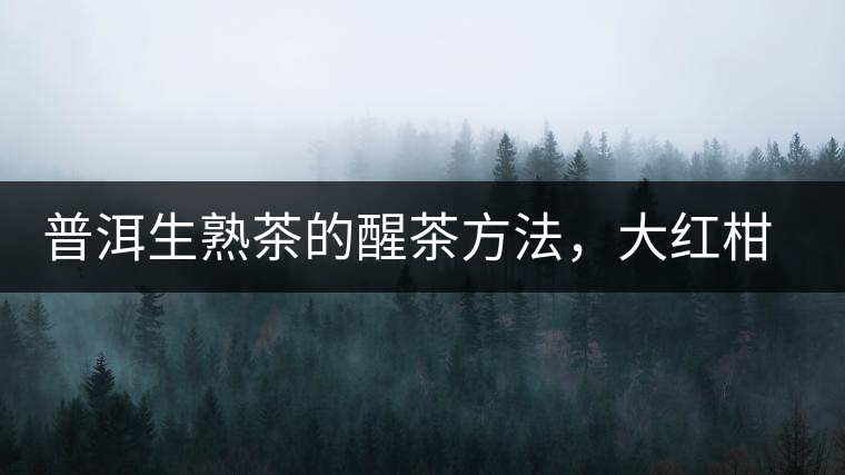 普洱生熟茶的醒茶方法，大紅柑與小青柑對(duì)比