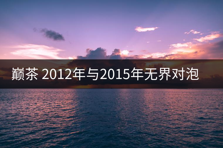 巔茶 2012年與2015年無界對泡啟示錄！