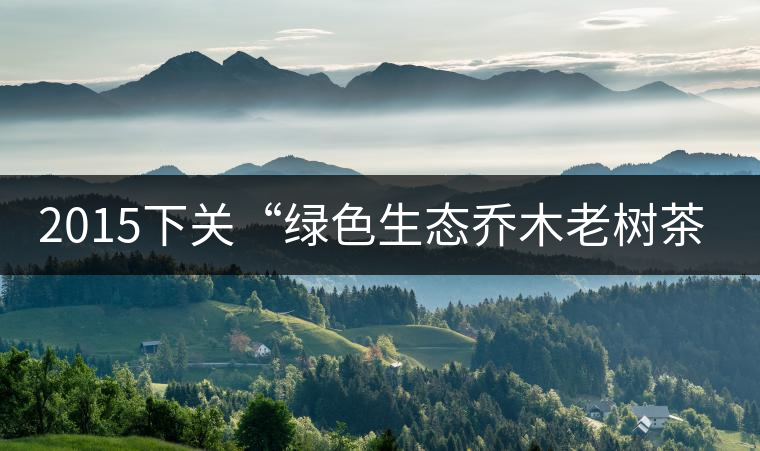 2015下關(guān)“綠色生態(tài)喬木老樹茶”開湯