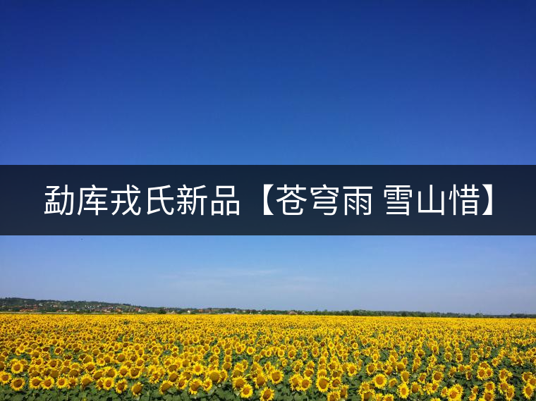 勐庫戎氏新品【蒼穹雨 雪山惜】 勐庫戎氏新品【蒼穹雨 雪山惜】