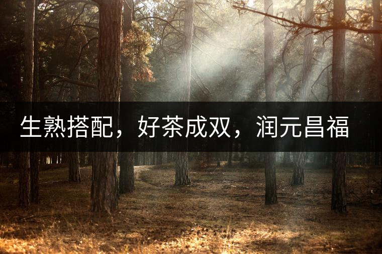 生熟搭配，好茶成雙，潤元昌福祿金瓜如意來襲