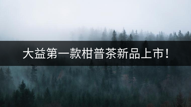 大益第一款柑普茶新品上市！