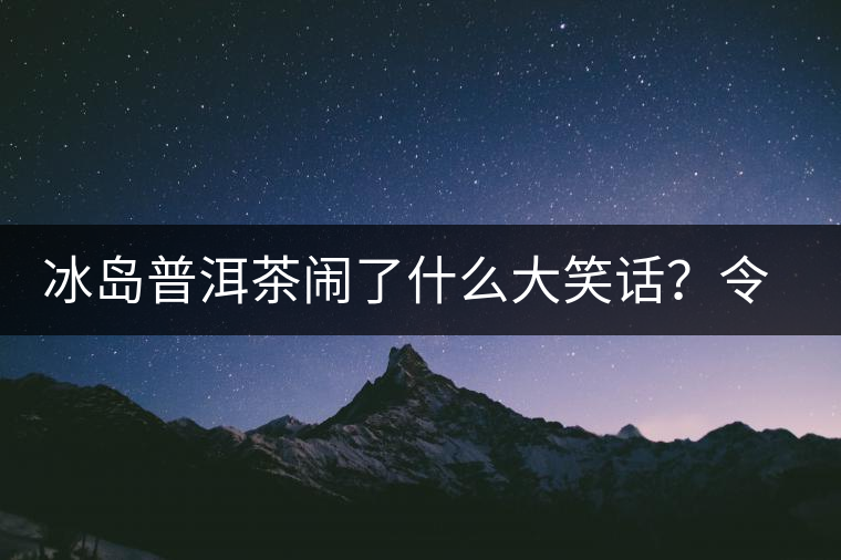 冰島普洱茶鬧了什么大笑話？令茶界人士們捧腹大笑？