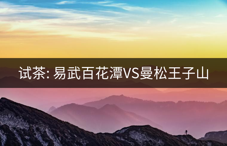 試茶: 易武百花潭VS曼松王子山 試茶: 易武百花潭VS曼松王子山